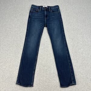 Abercrombie Jeans Youth Boys 15/16 Dark Wash Denim Straight Slim Y2K Casual